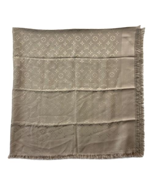 LOUIS VUITTON（ルイ ヴィトン）LOUIS VUITTON (ルイ ヴィトン) LOUIS VUITTON　大判ストール ベージュの古着・服飾アイテム