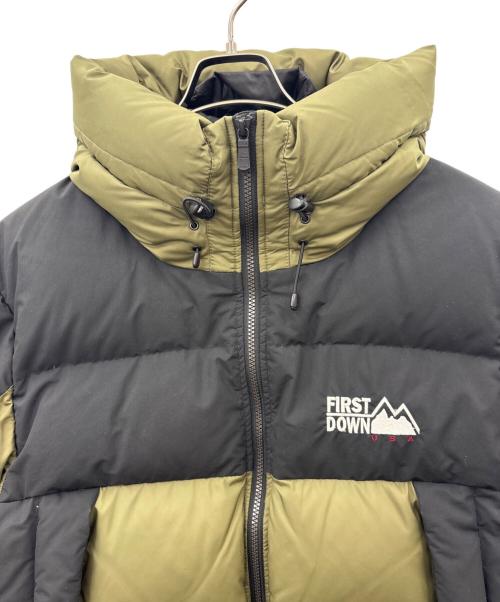 FIRST DOWN（ファーストダウン）FIRST DOWN (ファーストダウン) FIRST DOWN　ダウンジャケット オリーブ サイズ:Ｌの古着・服飾アイテム