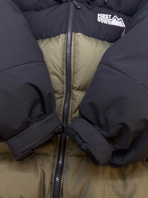 FIRST DOWN（ファーストダウン）FIRST DOWN (ファーストダウン) FIRST DOWN　ダウンジャケット オリーブ サイズ:Ｌの古着・服飾アイテム
