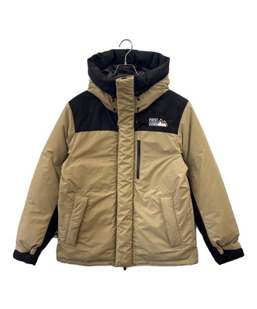 FIRST DOWN（ファーストダウン）FIRST DOWN (ファーストダウン) FIRST DOWN　ダウンジャケット ベージュ サイズ:Lの古着・服飾アイテム