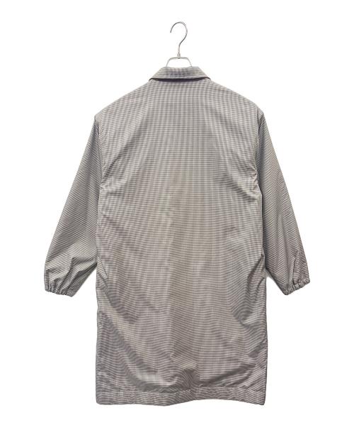 griffin hartland（グリフィン ハートランド）griffin hartland (グリフィン ハートランド) nano・universe (ナノ・ユニバース) GRIFFIN HARTLAND　nano・universe　ステンカラーコート グレー×ブラウン サイズ:Ｍの古着・服飾アイテム