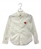 PLAY COMME des GARCONSプレイコムデギャルソン）の古着「PLAY COMME des GARCONS　長袖シャツ」｜ホワイト