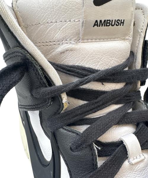 NIKE（ナイキ）NIKE (ナイキ) NIKE DUNK HIGH NIKE AMBUSH ハイカットスニーカー ホワイト×ブラック サイズ:27.5の古着・服飾アイテム