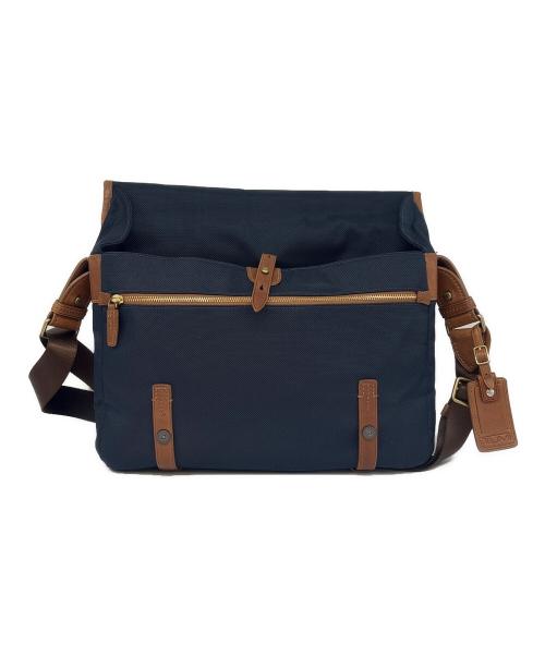 TUMI（トゥミ）TUMI (トゥミ) TUMI　メッセンジャーバッグ ネイビー×ブラウンの古着・服飾アイテム