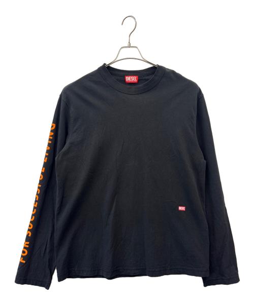 DIESEL（ディーゼル）DIESEL (ディーゼル) DIESEL　長袖カットソー ブラック サイズ:Ｌの古着・服飾アイテム
