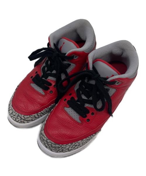 NIKE（ナイキ）NIKE (ナイキ) NIKE GS Air Jordan 3 Retro SE  ローカットスニーカー レッド×グレー サイズ:25.0の古着・服飾アイテム