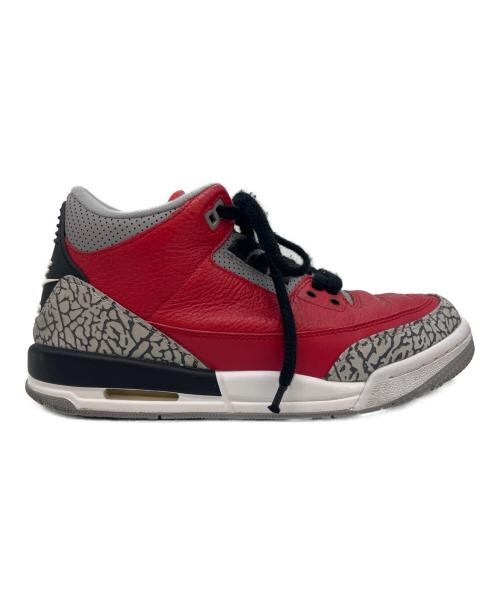 NIKE（ナイキ）NIKE (ナイキ) NIKE GS Air Jordan 3 Retro SE  ローカットスニーカー レッド×グレー サイズ:25.0の古着・服飾アイテム