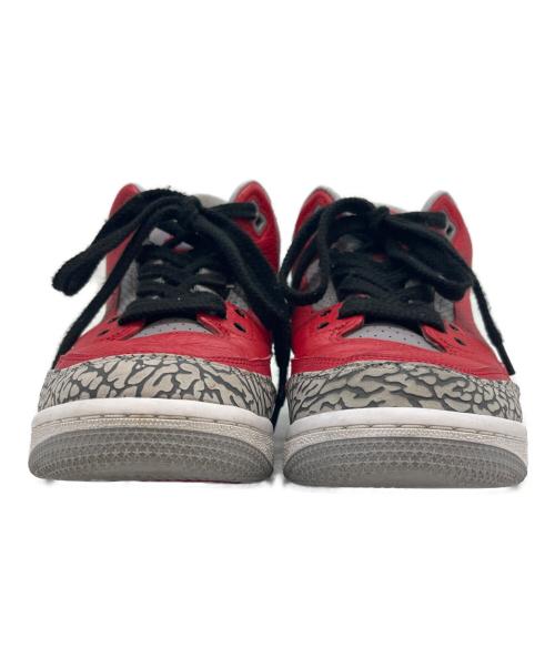NIKE（ナイキ）NIKE (ナイキ) NIKE GS Air Jordan 3 Retro SE  ローカットスニーカー レッド×グレー サイズ:25.0の古着・服飾アイテム