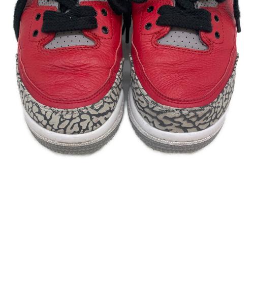 NIKE（ナイキ）NIKE (ナイキ) NIKE GS Air Jordan 3 Retro SE  ローカットスニーカー レッド×グレー サイズ:25.0の古着・服飾アイテム