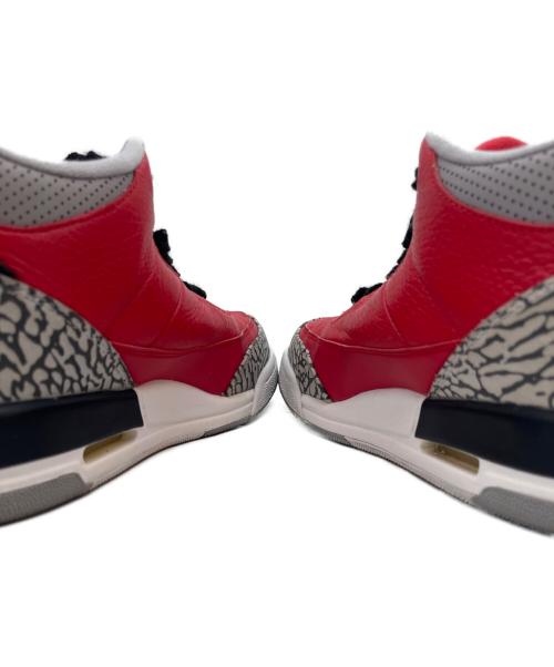 NIKE（ナイキ）NIKE (ナイキ) NIKE GS Air Jordan 3 Retro SE  ローカットスニーカー レッド×グレー サイズ:25.0の古着・服飾アイテム