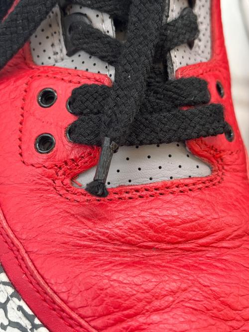 NIKE（ナイキ）NIKE (ナイキ) NIKE GS Air Jordan 3 Retro SE  ローカットスニーカー レッド×グレー サイズ:25.0の古着・服飾アイテム