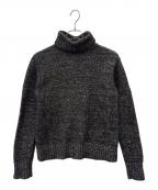 RRLダブルアールエル）の古着「RRL　コットンリネンブレンドウールタートルネックニット」｜ブラック
