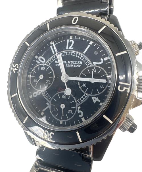 daniel muller（ダニエルミュラー）daniel muller (ダニエルミュラー) daniel muller クロノグラフ ブラックの古着・服飾アイテム