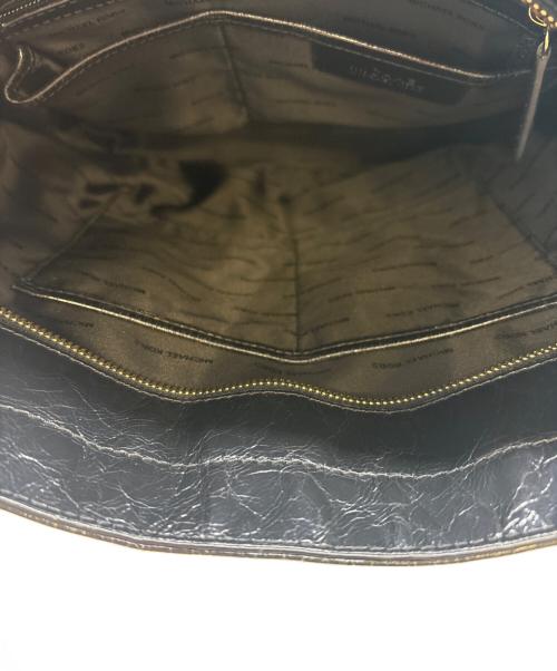 MICHAEL KORS（マイケル・コース）MICHAEL KORS (マイケル・コース) MICHAEL KORS　2WAY Emry Large Crinkled-Leather Tote Bag　トートバッグ ブラックの古着・服飾アイテム