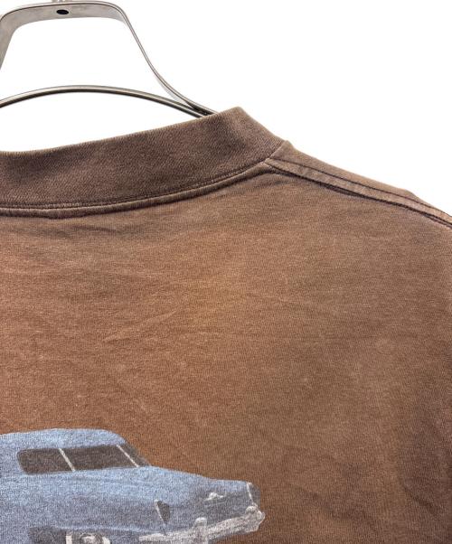 stussy（ステューシー）stussy (ステューシー) stussy　Studebaker Champion　半袖Tシャツ ブラウン サイズ:Mの古着・服飾アイテム