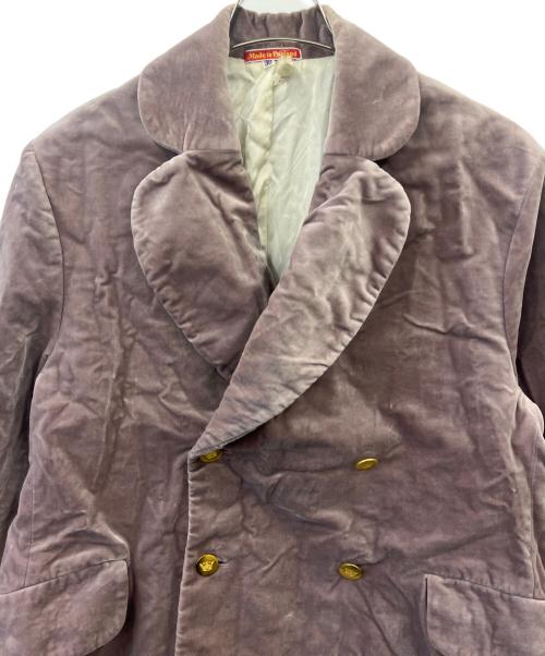 Vivienne Westwood（ヴィヴィアンウエストウッド）Vivienne Westwood (ヴィヴィアンウエストウッド) Vivienne Westwood　ダブルブレストベロアラブジャケット パープル サイズ:38の古着・服飾アイテム