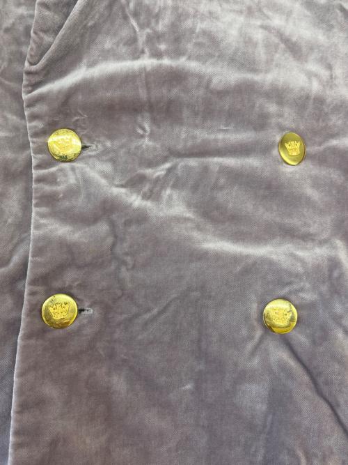 Vivienne Westwood（ヴィヴィアンウエストウッド）Vivienne Westwood (ヴィヴィアンウエストウッド) Vivienne Westwood　ダブルブレストベロアラブジャケット パープル サイズ:38の古着・服飾アイテム