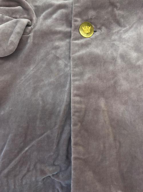 Vivienne Westwood（ヴィヴィアンウエストウッド）Vivienne Westwood (ヴィヴィアンウエストウッド) Vivienne Westwood　ダブルブレストベロアラブジャケット パープル サイズ:38の古着・服飾アイテム