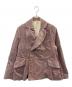 Vivienne Westwood（ヴィヴィアンウエストウッド）の古着「Vivienne Westwood　ダブルブレストベロアラブジャケット」｜パープル