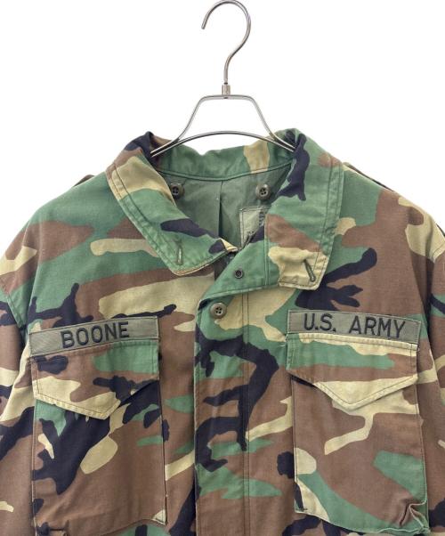 ミリタリー（ミリタリー）ミリタリー (ミリタリー) フィールドジャケット　カモフラージュ柄 カーキ サイズ:LARGE LONGの古着・服飾アイテム