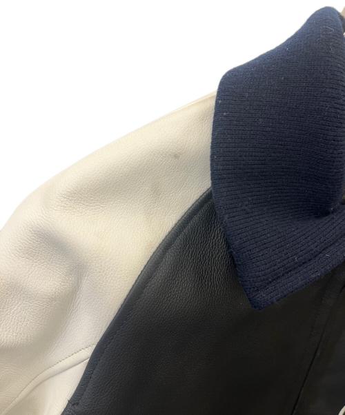 KUSHITANI（クシタニ）KUSHITANI (クシタニ) レザーライダースジャケット ブラック×ホワイト サイズ:Lの古着・服飾アイテム