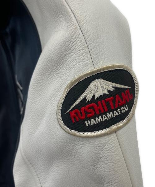 KUSHITANI（クシタニ）KUSHITANI (クシタニ) レザーライダースジャケット ブラック×ホワイト サイズ:Lの古着・服飾アイテム