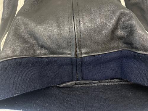 KUSHITANI（クシタニ）KUSHITANI (クシタニ) レザーライダースジャケット ブラック×ホワイト サイズ:Lの古着・服飾アイテム