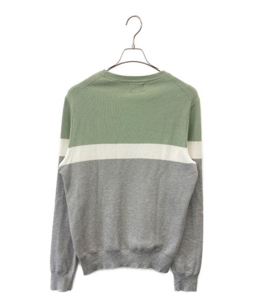 POLO RALPH LAUREN（ポロ・ラルフローレン）POLO RALPH LAUREN (ポロ・ラルフローレン) POLO RALPH LAUREN　コットン　ニット グリーン×ホワイト×グレー サイズ:SPの古着・服飾アイテム