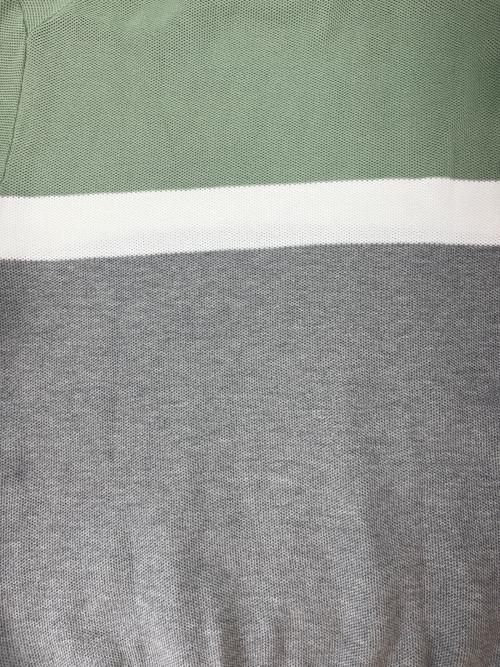 POLO RALPH LAUREN（ポロ・ラルフローレン）POLO RALPH LAUREN (ポロ・ラルフローレン) POLO RALPH LAUREN　コットン　ニット グリーン×ホワイト×グレー サイズ:SPの古着・服飾アイテム