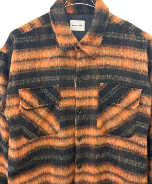 MONKEY TIME（モンキータイム）MONKEY TIME (モンキータイム) MONKEY TIME　シャツジャケット ブラウン×ブラック サイズ:Ｌの古着・服飾アイテム