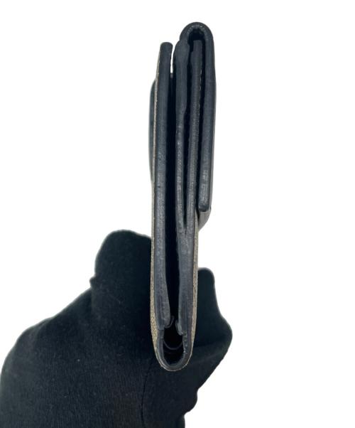 GUCCI（グッチ）GUCCI (グッチ) GUCCI  2つ折り財布 ブラック×ブラウンの古着・服飾アイテム