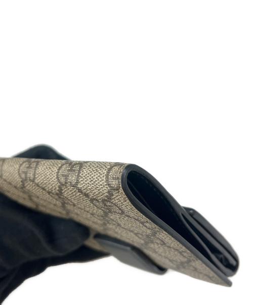 GUCCI（グッチ）GUCCI (グッチ) GUCCI  2つ折り財布 ブラック×ブラウンの古着・服飾アイテム