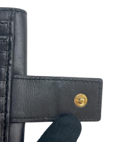 GUCCI（グッチ）GUCCI (グッチ) GUCCI  2つ折り財布 ブラック×ブラウンの古着・服飾アイテム
