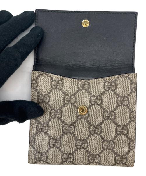 GUCCI（グッチ）GUCCI (グッチ) GUCCI  2つ折り財布 ブラック×ブラウンの古着・服飾アイテム