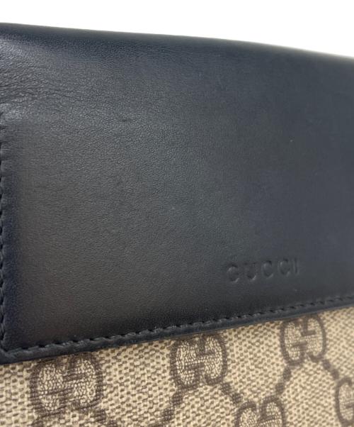 GUCCI（グッチ）GUCCI (グッチ) GUCCI  2つ折り財布 ブラック×ブラウンの古着・服飾アイテム