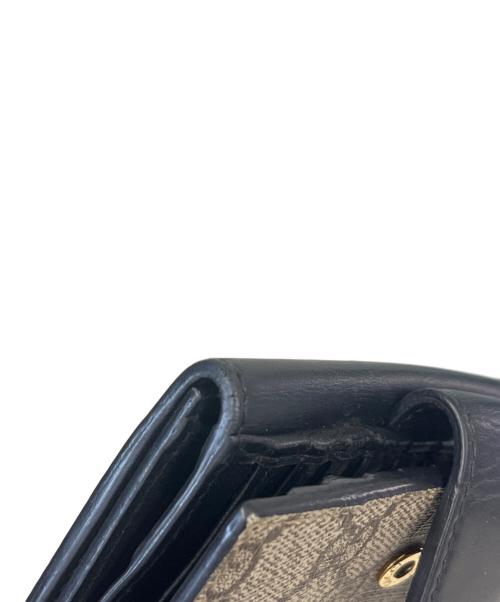 GUCCI（グッチ）GUCCI (グッチ) GUCCI  2つ折り財布 ブラック×ブラウンの古着・服飾アイテム