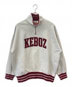 KEBOZケボズ）の古着「KEBOZ  ハーフジップスウェット」｜グレー