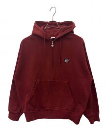 KEBOZ（ケボズ）の古着「KEBOZ　ジップアップスウェット」｜レッド