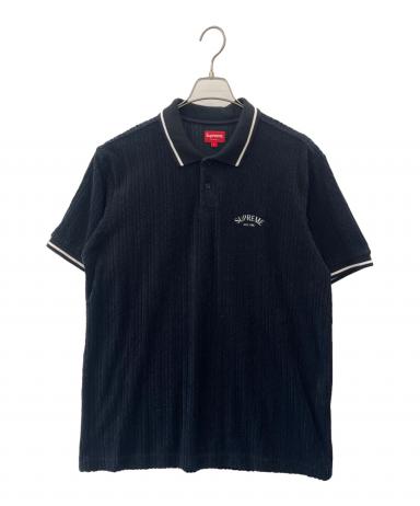 シュプリーム　半袖　ポロシャツ　総柄　ネイビー　ロゴ　L　古着　90s 中古・古着通販】SUPREME (シュプリーム) Supreme 半袖ポロシャツ