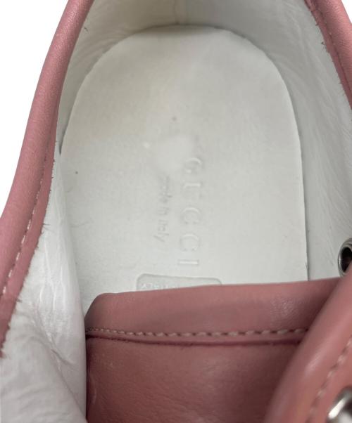 GUCCI（グッチ）GUCCI (グッチ) GUCCI レザースニーカー ピンク サイズ:36の古着・服飾アイテム