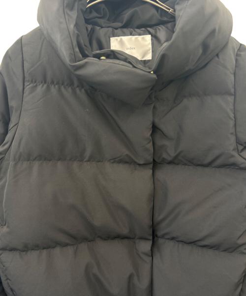 index（インデックス）index (インデックス) index　KAWADAダウンショートコート　ダウンジャケット ブラック サイズ:Sの古着・服飾アイテム