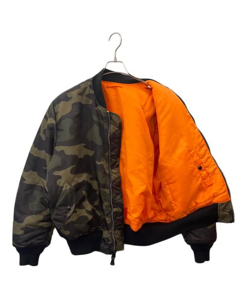 ALPHA（アルファ）ALPHA (アルファ) ALPHA 　MA-1ジャケット　カモフラージュ柄 カーキ サイズ:XLの古着・服飾アイテム