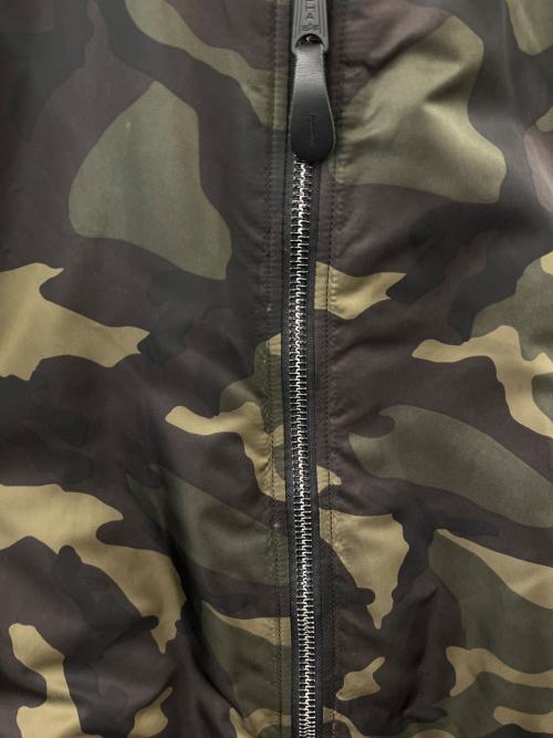 ALPHA（アルファ）ALPHA (アルファ) ALPHA 　MA-1ジャケット　カモフラージュ柄 カーキ サイズ:XLの古着・服飾アイテム