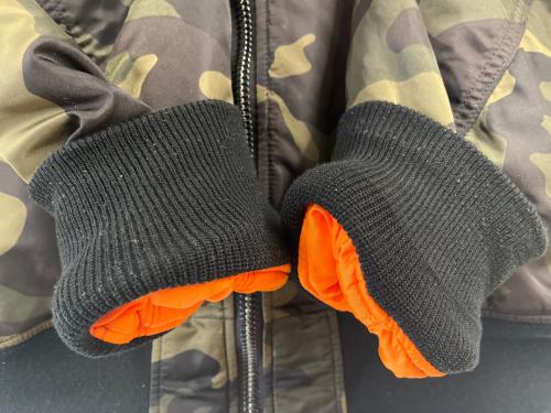 ALPHA（アルファ）ALPHA (アルファ) ALPHA 　MA-1ジャケット　カモフラージュ柄 カーキ サイズ:XLの古着・服飾アイテム