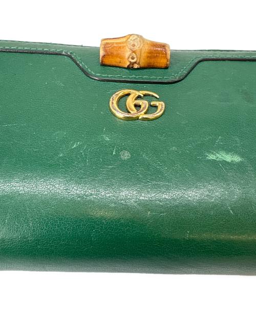 GUCCI（グッチ）GUCCI (グッチ) GUCCI　ダイアナ　長財布 グリーンの古着・服飾アイテム