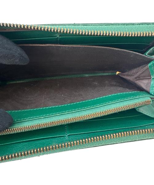 GUCCI（グッチ）GUCCI (グッチ) GUCCI　ダイアナ　長財布 グリーンの古着・服飾アイテム
