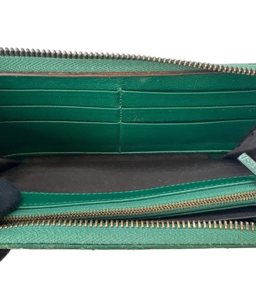 GUCCI（グッチ）GUCCI (グッチ) GUCCI　ダイアナ　長財布 グリーンの古着・服飾アイテム