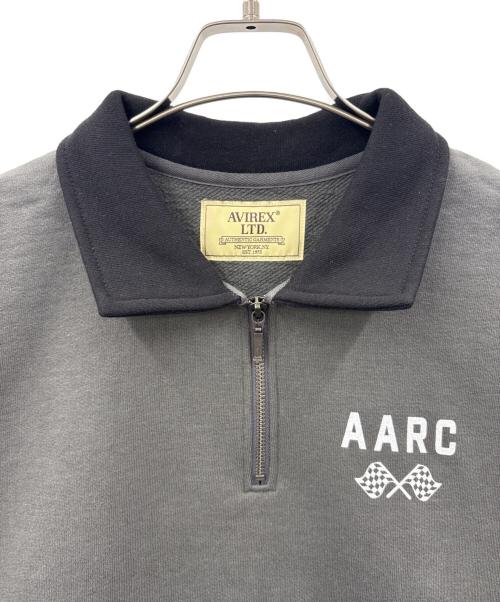 AVIREX（アヴィレックス）AVIREX (アヴィレックス) AVIREX　ハーフジップスウェット グレー サイズ:Ｍの古着・服飾アイテム