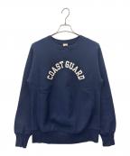 BUZZ RICKSON'Sバズリクソンズ）の古着「Buzz Rickson's　COAST GUARD　プリントスウェット」｜ネイビー