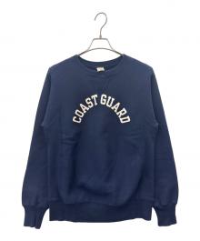BUZZ RICKSON'S（バズリクソンズ）の古着「Buzz Rickson's　COAST GUARD　プリントスウェット」｜ネイビー